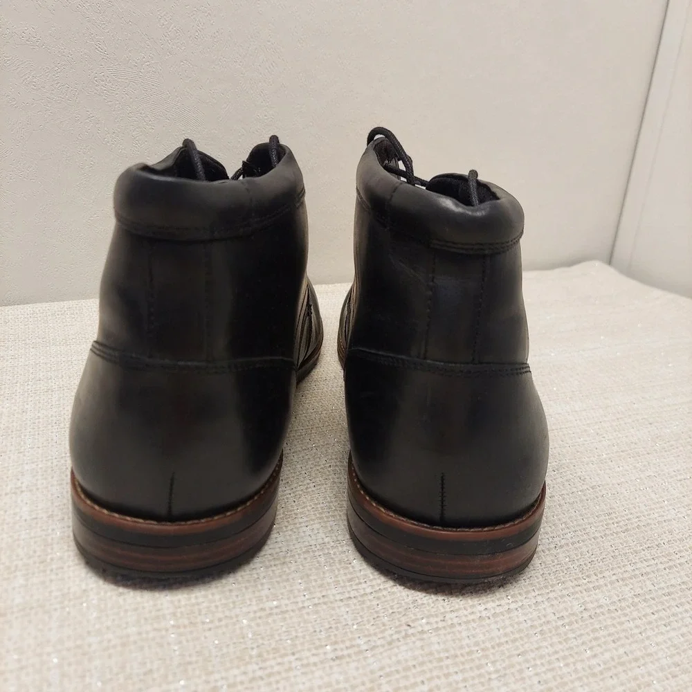 Rockport Essential Details Waterproof Chukka Boots Black Leather Mens 13 CH4801